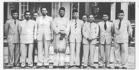 Tunku Abdul Rahman's team on the London mission to negotiate for Independence in 1956